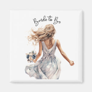 Bride To Be Beautiful Bride Watercolor Arto Magnet