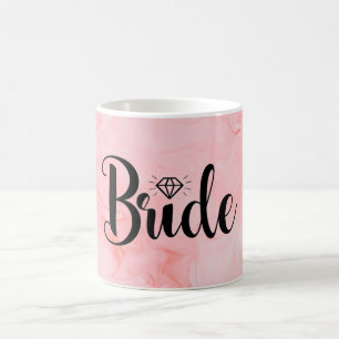 Bride to Be Black Modern Script Custom Wedding Cof Coffee Mug