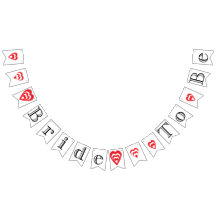 BRIDE TO BE Bridal Shower Decor: Black, White, Red