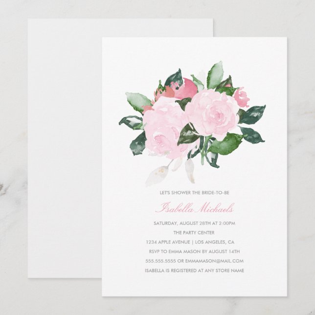 Bride-To-Be | Bridal Shower Invitation (Front/Back)