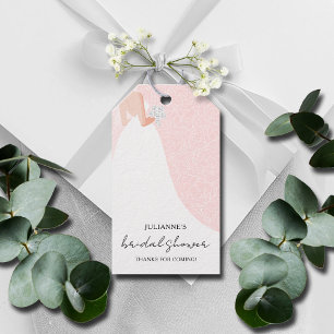 Bride to Be Bridal Shower Pink Favor Gift Tags