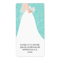Bride to Be Bridal Shower Turquoise Return Address