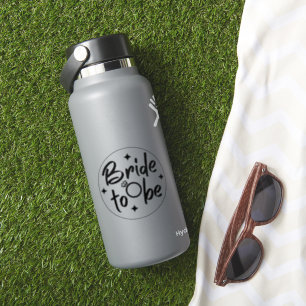 Bride to be calligraphic clear vinyl