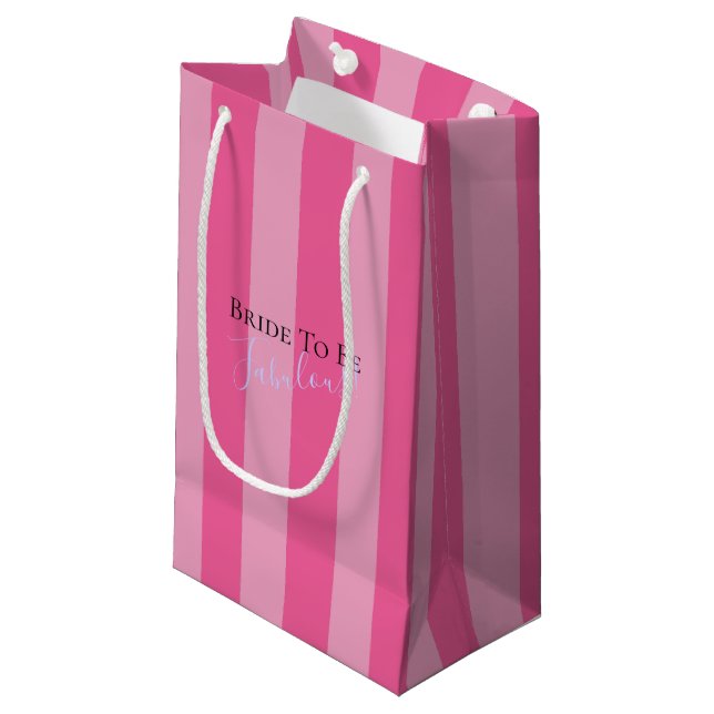 Bride To Be Celebration Fabulous Party Small Gift Bag (Front Angled)