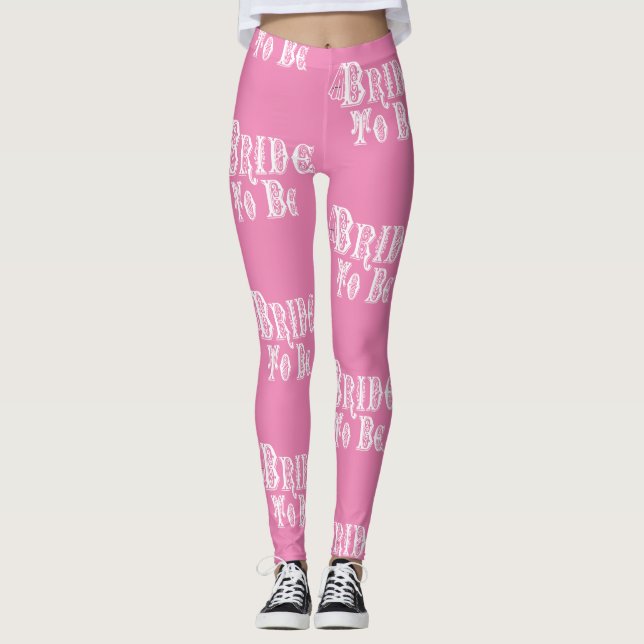 Bride To Be Customize Background Colour Leggings (Front)