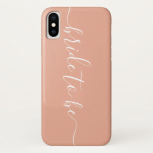 Bride to Be Elegant Pink Blush Calligraphy Name Case-Mate iPhone Case