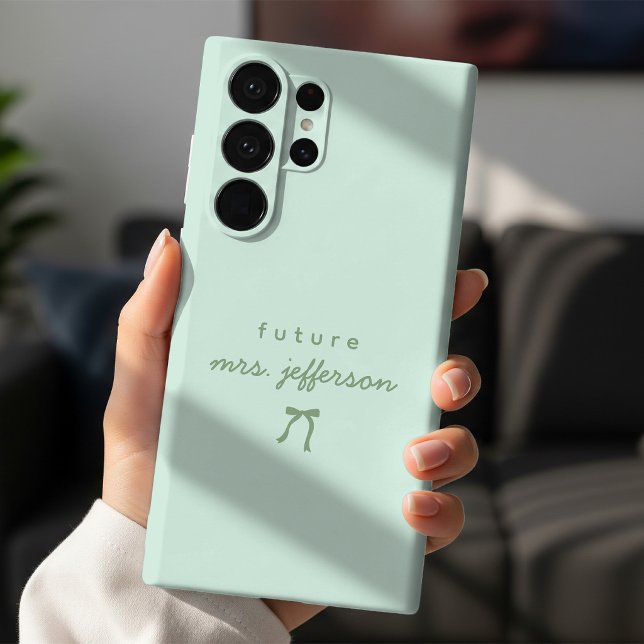 Bride To Be | Elegant Script Fiancée Future Mrs Case-Mate iPhone Case (Future Mrs Bride To Be Phone Case | Custom Script Name Fiancée Engagement Announcement Phone Case)