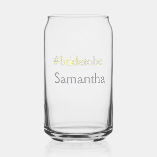 bride to be hashtag bachelorette party bridal show can glass