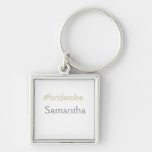 bride to be hashtag bachelorette party bridal show keychain