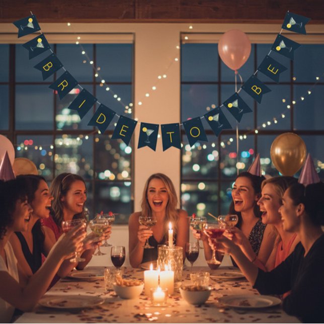 Bride to Be Margarita Cocktail Bunting Banner (Creator Uploaded)