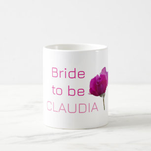 Bride to be Name pink rose Coffee Mug
