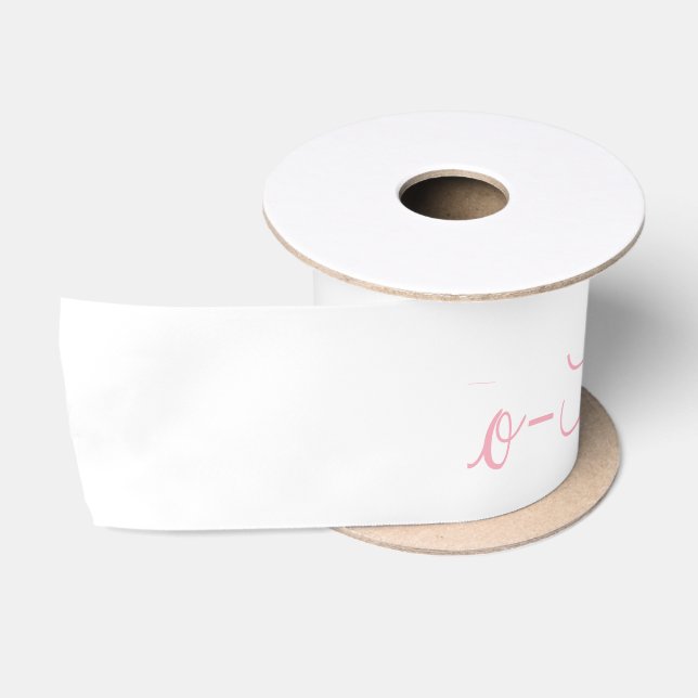 Bride to Be Pink White Bridal Shower  Satin Ribbon (Spool)