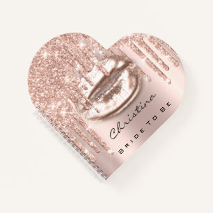 Bride To Be Sweet 16th Drips Princess Makeup Lips Notebook