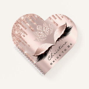Bride To Be Sweet 16th Girly Princess Makeup Rose Notebook