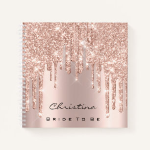 Bride To Be Sweet 16th Spark Princess Makeup Rose Notebook