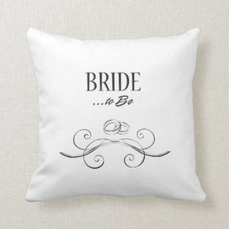 Bride to Be Swirls Design Throw Pillow