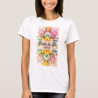 Bride to Be T-Shirt with Colourful Pattern
