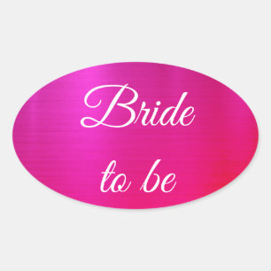 Bride to be Two-Toned Colour Oval Sticker