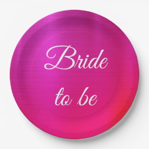 Bride to be Two-Toned Colour Paper Plate