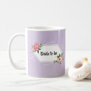 Bride to be watercolor floral bridal shower classi coffee mug