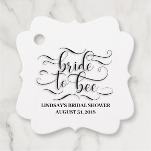 Bride To Bee Bridal Shower Favour Tags