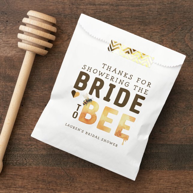 Bride to Bee Bumblebee Thank You Bridal Shower Favour Bag (Creator Uploaded)