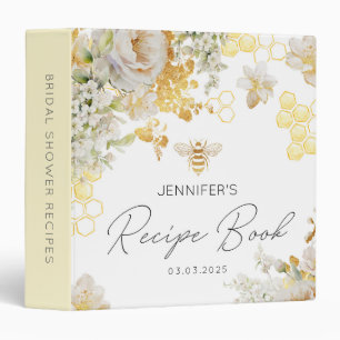 Bride to bee floral bridal shower recipe book binder