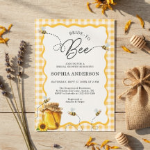 Bride to Bee Gingham Honey Bee Bridal Shower