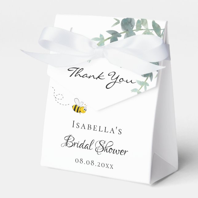 Bride to bee greenery cute thank you favor box (Front Side)