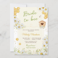 Bride to Bee Honey Bumblebee Yellow Bridal Shower