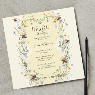 Bride to Bee Wildflower Bees Bridal Shower Invitation