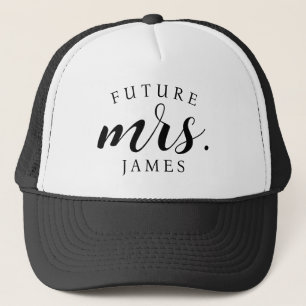 Bride-to-Be's Personalized Future Mrs. Trucker Hat