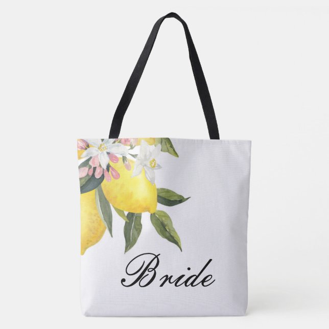 BRIDE TOTE BACK WITH LEMONS (Front)