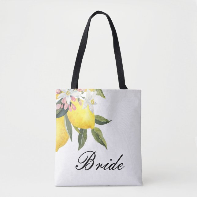 BRIDE TOTE BACK WITH LEMONS BAG (Front)