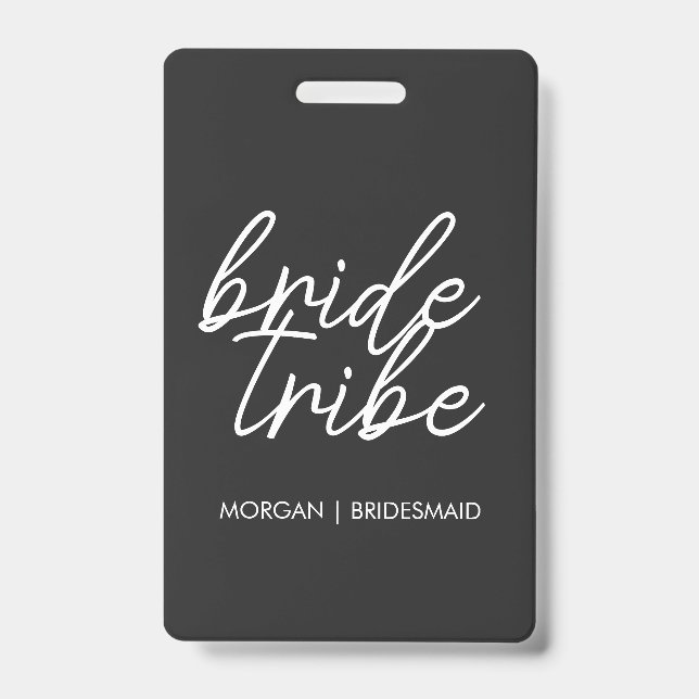 Bride Tribe | Bachelorette Bridesmaid Modern Badge (Front)