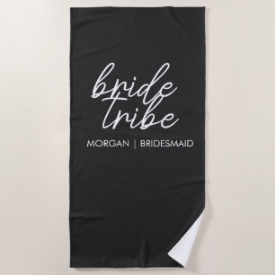 Bride Tribe Bachelorette Bridesmaid Modern Beach Towel