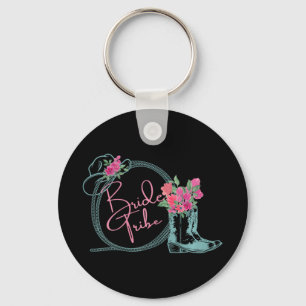 Bride Tribe Bachelorette Nashville Country Coastal Keychain