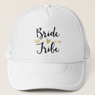 Bride Tribe Black & Golden Trucker Hat