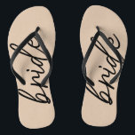 Bride Tribe | Bridal Party Modern  Flip Flops<br><div class="desc">Simple, modern and stylish "Bride Tribe" quote with script font in black and white in a trendy style. The names can be personalized with names of your bridal party. You can use it for the bride, bridesmaids, flower girls, or Mother of the Bride. The coordinating accessories for team bride work...</div>