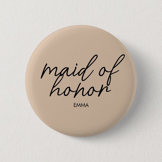 Bride Tribe | Bridal Party Modern Monogram 2 Inch Round Button (Front)