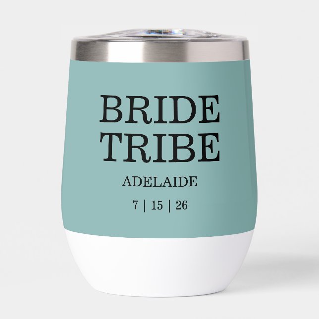 Bride Tribe Bridal Party Sea Glass Green (Front)