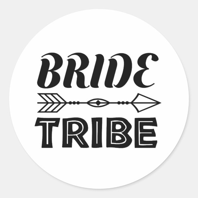 Bride Tribe    Classic Round Sticker (Front)