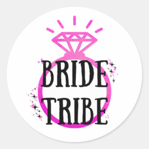 Bride Tribe Classic Round Sticker