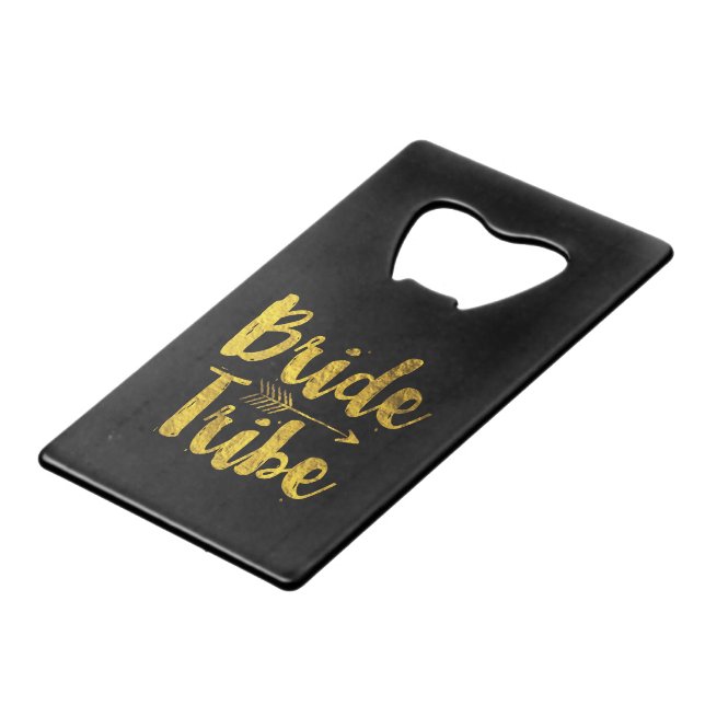 Bride Tribe Credit Card Bottle Opener (Front Angled)