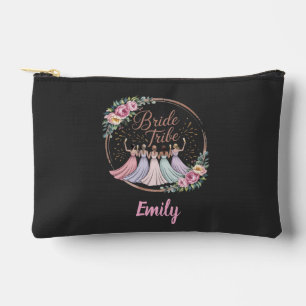 Bride Tribe Custom Name Bachelorette Party Accessory Pouch