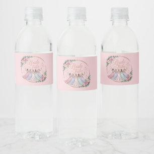 Bride Tribe Custom Name Bachelorette Party  Water Bottle Label