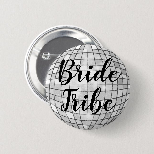 Bride Tribe Disco Ball Pin (Front & Back)
