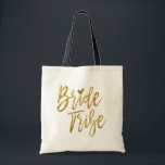 Bride Tribe Faux Gold Foil Wedding Party Bag<br><div class="desc">Bride Tribe Faux Gold Foil Wedding Party Bag is the perfect wedding bag to travel with to a destination wedding.</div>