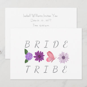 Bride Tribe Floral Bride Hen Party  Invitation