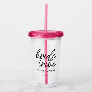 Bride Tribe Flower Girl Acrylic Tumbler